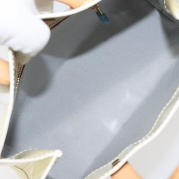 LOUIS VUITTON Monogram Vernis Reade PM Hand Bag Perle M91336 LV Auth BA3673