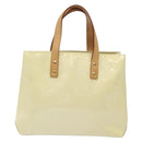 LOUIS VUITTON Monogram Vernis Reade PM Hand Bag Perle M91336 LV Auth BA3673-13