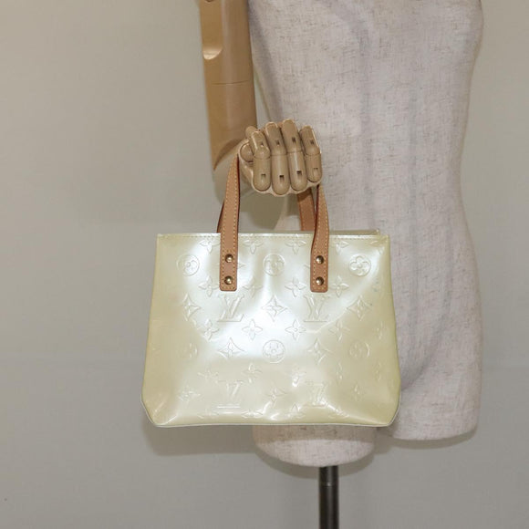 LOUIS VUITTON Monogram Vernis Reade PM Hand Bag Perle M91336 LV Auth BA3673