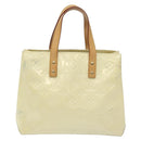 LOUIS VUITTON Monogram Vernis Reade PM Hand Bag Perle M91336 LV Auth BA3673-2