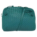 BOTTEGA VENETA INTRECCIATO Shoulder Bag Leather Green Auth BA3676-1