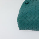 BOTTEGA VENETA INTRECCIATO Shoulder Bag Leather Green Auth BA3676-9