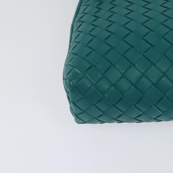 BOTTEGA VENETA INTRECCIATO Umhängetasche Leder Grün Auth BA3676