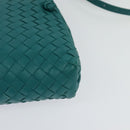 BOTTEGA VENETA INTRECCIATO Shoulder Bag Leather Green Auth BA3676-16