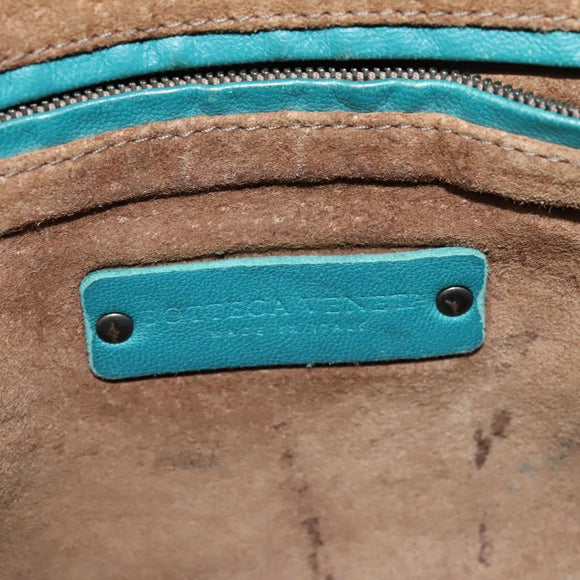 BOTTEGA VENETA INTRECCIATO Shoulder Bag Leather Green Auth BA3676