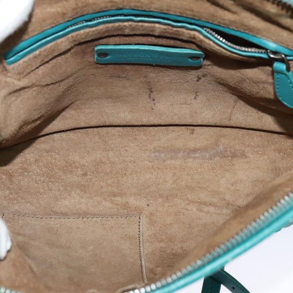 BOTTEGA VENETA INTRECCIATO Shoulder Bag Leather Green Auth BA3676