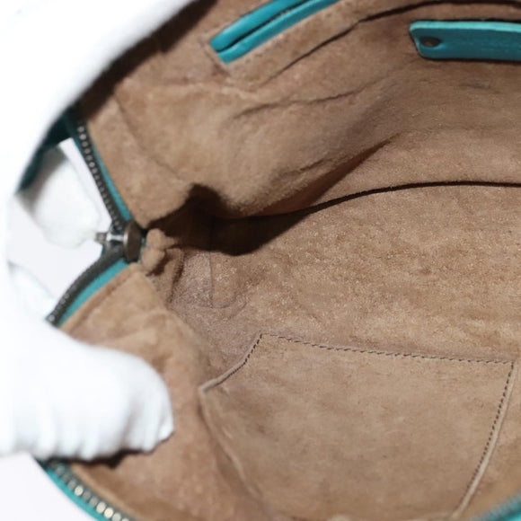 BOTTEGA VENETA INTRECCIATO Shoulder Bag Leather Green Auth BA3676