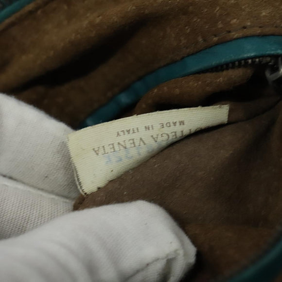 BOTTEGA VENETA INTRECCIATO Shoulder Bag Leather Green Auth BA3676