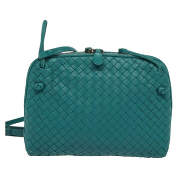BOTTEGA VENETA INTRECCIATO Shoulder Bag Leather Green Auth BA3676 - 0