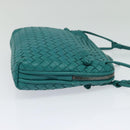 BOTTEGA VENETA INTRECCIATO Umhängetasche Leder Grün Auth BA3676-4