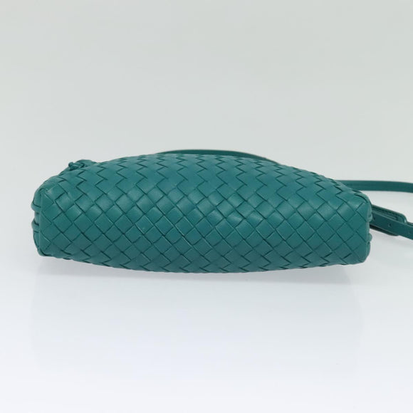 BOTTEGA VENETA INTRECCIATO Umhängetasche Leder Grün Auth BA3676