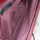 CHANEL Choco Bar Chain Shoulder Bag Lamb Skin Red Silver CC Auth BA3678-10