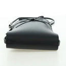 LOEWE Anagram Ikebana Shoulder Bag Leather Black Gold Auth BA3690-9