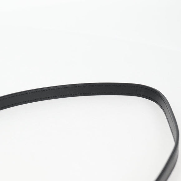 LOEWE anagram Ikebana Shoulder Bag Leather Black Gold Auth BA3690M