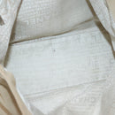 CHANEL COCO Mark Tote Bag Canvas Beige Silver CC Auth BA3696-10