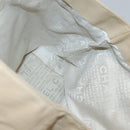 CHANEL COCO Mark Tote Bag Canvas Beige Silver CC Auth BA3696-20