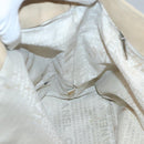 CHANEL COCO Mark Tote Bag Canvas Beige Silver CC Auth BA3696-21