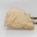 CHANEL COCO Mark Tote Bag Canvas Beige Silver CC Auth BA3696-4