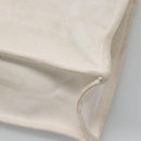 CHANEL COCO Mark Tote Bag Canvas White Silver CC Auth BA3697-15