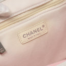 CHANEL COCO Mark Tote Bag Canvas Weiß Silber CC Auth BA3697-17