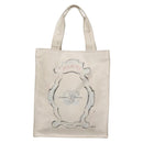 CHANEL COCO Mark Tote Bag Canvas White Silver CC Auth BA3697-13