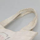 CHANEL COCO Mark Tote Bag Canvas Weiß Silber CC Auth BA3697-8