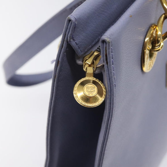 MCM Chain Shoulder Bag Leather Lavende Gold Auth BA3698