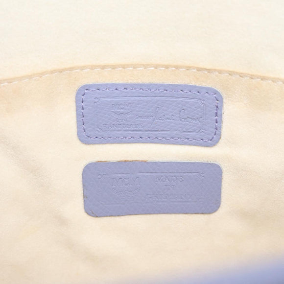 MCM Chain Shoulder Bag Leather Lavende Gold Auth BA3698