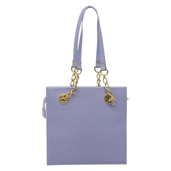 MCM Chain Shoulder Bag Leather Lavende Gold Auth BA3698