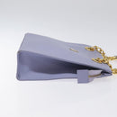 MCM Chain Shoulder Bag Leather Lavende Gold Auth BA3698-3