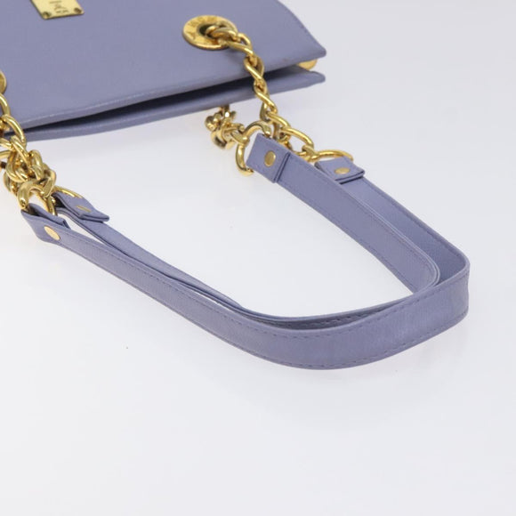 MCM Chain Shoulder Bag Leather Lavende Gold Auth BA3698