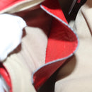 Chloe Lily Hand Bag Leather 2way Red Gold Auth BA3699-21