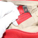 Chloe Lily Hand Bag Leather 2way Red Gold Auth BA3699-22