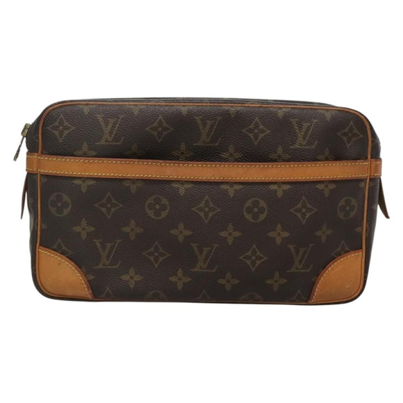 LOUIS VUITTON Monogram Compiegne 28 Clutch Bag M51845 LV Auth BA3702