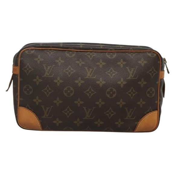 LOUIS VUITTON Monogram Compiegne 28 Clutch Bag M51845 LV Auth BA3702