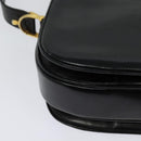 CELINE Shoulder Bag Leather Black Gold Auth BA3711-15