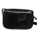 CELINE Shoulder Bag Leather Black Gold Auth BA3711-2