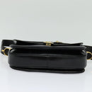 CELINE Shoulder Bag Leather Black Gold Auth BA3711-5
