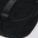 Salvatore Ferragamo Shoulder Bag Canvas Black Silver Auth BA3712-10