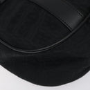 Salvatore Ferragamo Shoulder Bag Canvas Black Silver Auth BA3712-11