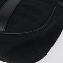 Salvatore Ferragamo Shoulder Bag Canvas Black Silver Auth BA3712-12