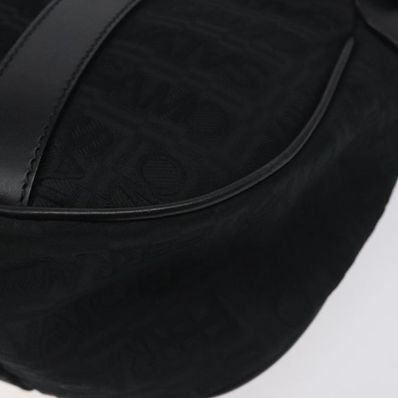 Salvatore Ferragamo Shoulder Bag Canvas Black Silver Auth BA3712