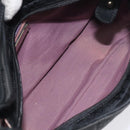 Salvatore Ferragamo Shoulder Bag Canvas Black Silver Auth BA3712-16