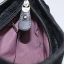 Salvatore Ferragamo Shoulder Bag Canvas Black Silver Auth BA3712-17