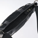 Salvatore Ferragamo Shoulder Bag Canvas Black Silver Auth BA3712-6