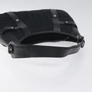 Salvatore Ferragamo Shoulder Bag Canvas Black Silver Auth BA3712-7