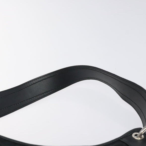 Salvatore Ferragamo Shoulder Bag Canvas Black Silver Auth BA3712