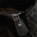 Salvatore Ferragamo Gancini Tote Bag Canvas PVC Black Silver Auth BA3713-10