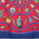 HERMES Carre 90 Scarf ""Qu`importe le flacon"" Silk Red Blue Auth BA3716-9