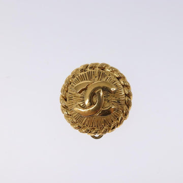 CHANEL COCO Mark Earring metal Gold CC Auth BA3718 - 0